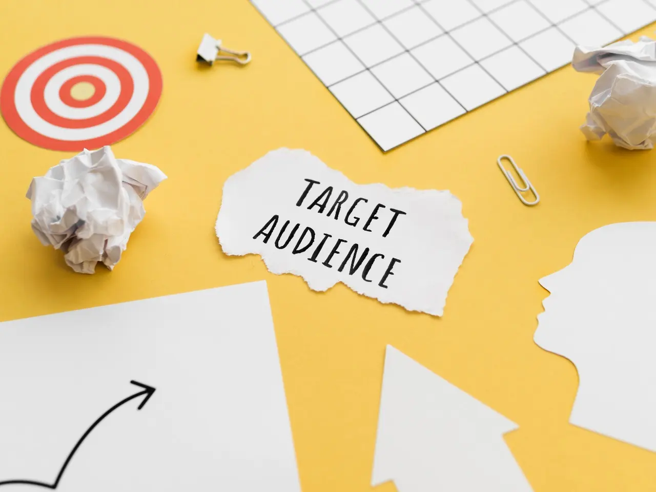 paper showing target audience within marketing