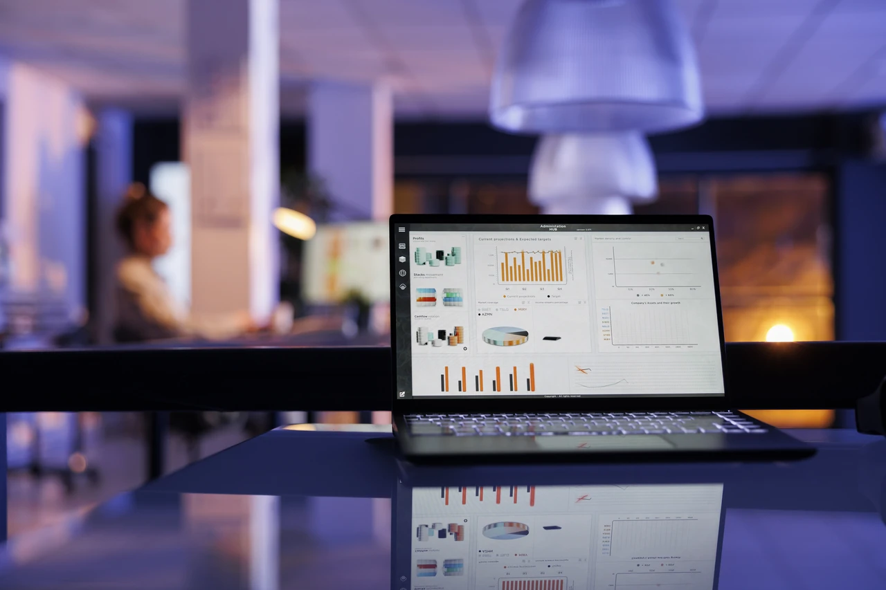 marketing campaign analytics on laptop