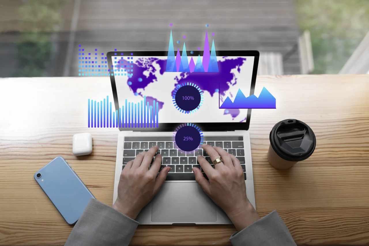 marketer checking predictive data