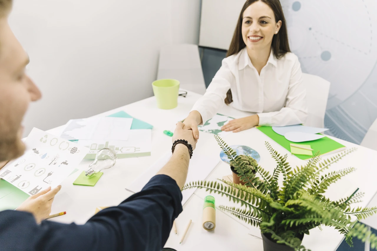 business-agreement Sustainable business practices lead to successful partnerships.